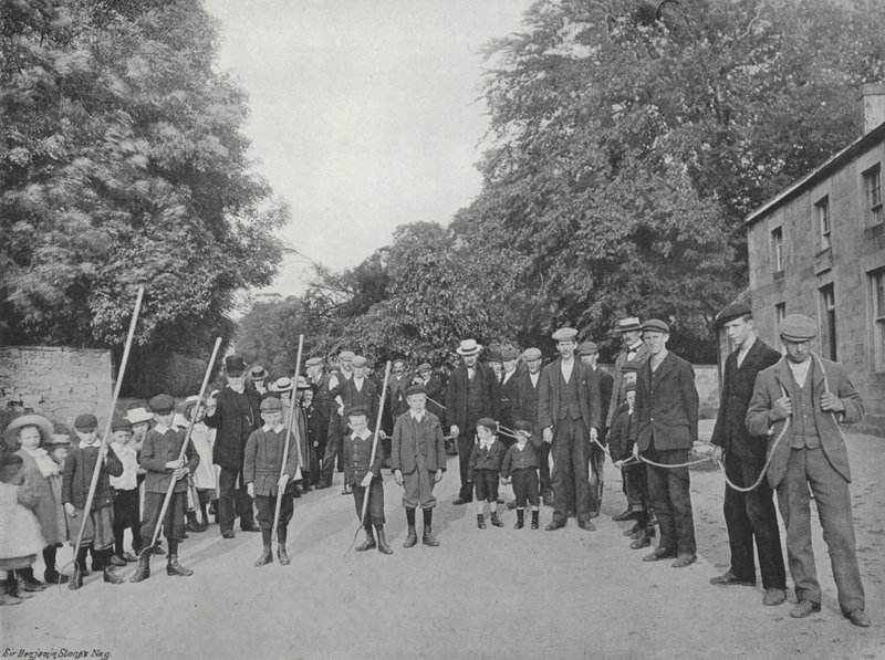 Northumbrian Baal-elden, som för in Fagots av J. Benjamin Stone