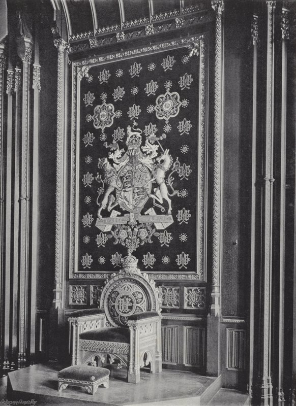 Den kungliga plats i Kings Robing-Room av J. Benjamin Stone