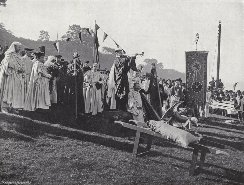 Den walesiska Eisteddfod, öppning av Gorsedd av J. Benjamin Stone