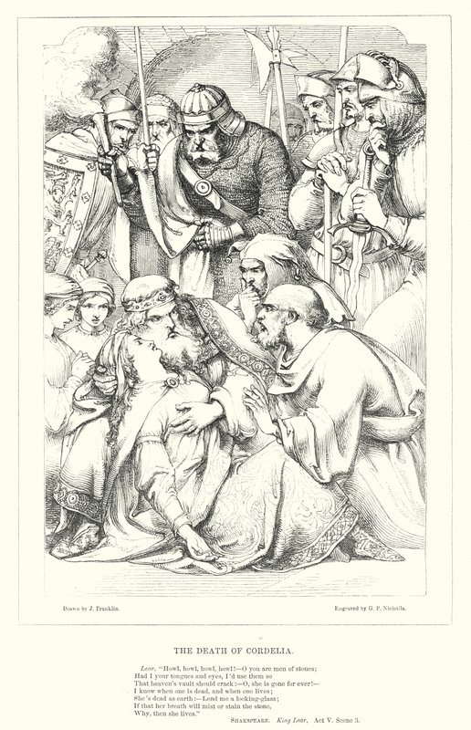 Cordelias död (gravyr) av J. Franklin