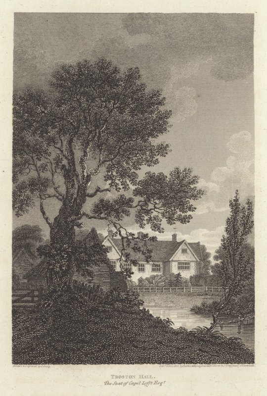Robert Bloomfield, poet: Troston Hall, Seat of Capel Lofft Esquire (gravyr) av J. Greig