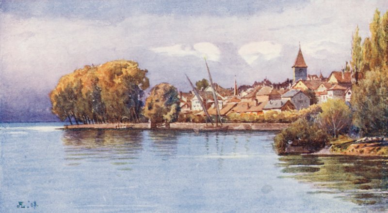Cully från Epesse, höst (färglitografi) av J. Hardwicke Lewis