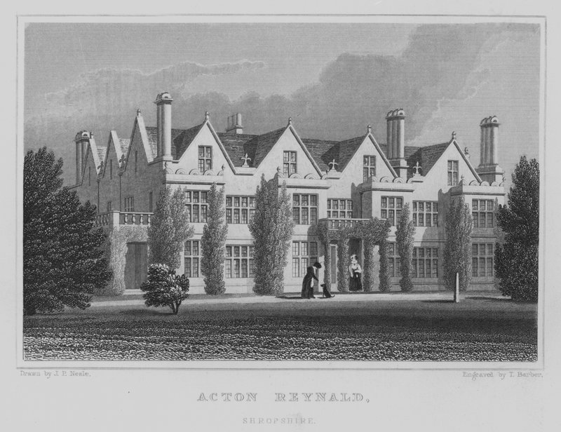 Acton Reynald, Shropshire (gravyr) av John Preston Neale