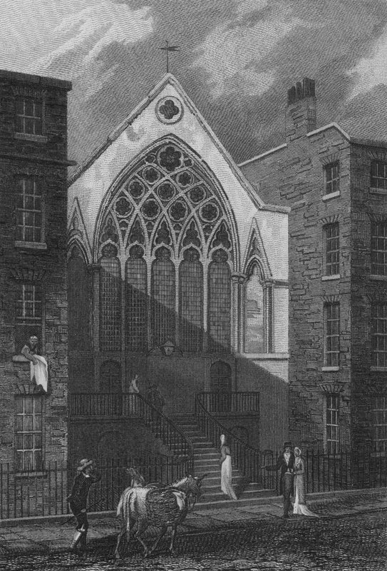 Kapell, Ely Place (gravyr) av John Preston Neale