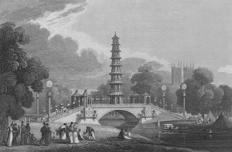 Chinese Pagoda and Bridge, i St James