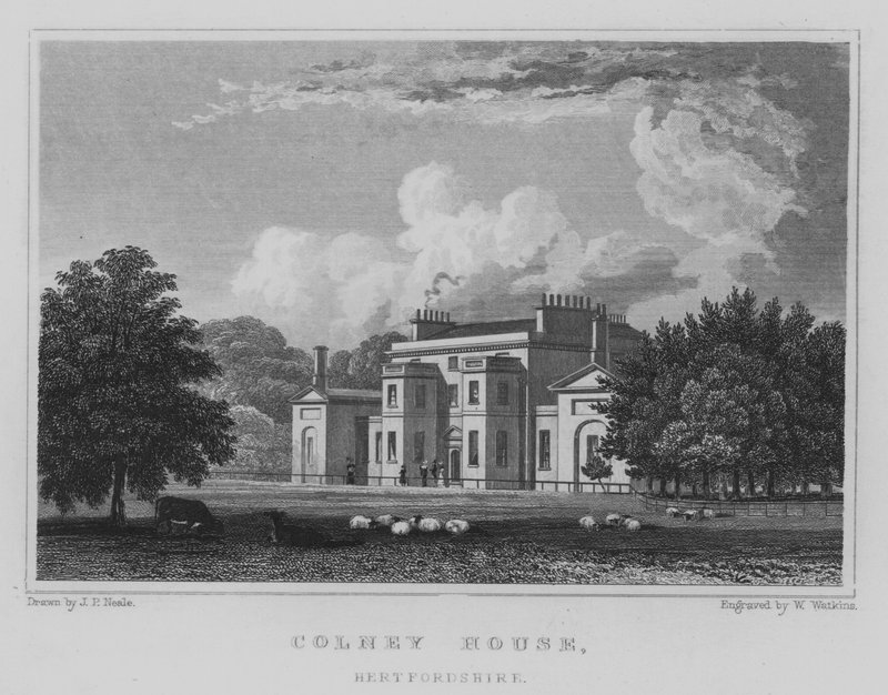 Colney House, Hertfordshire (gravyr) av John Preston Neale