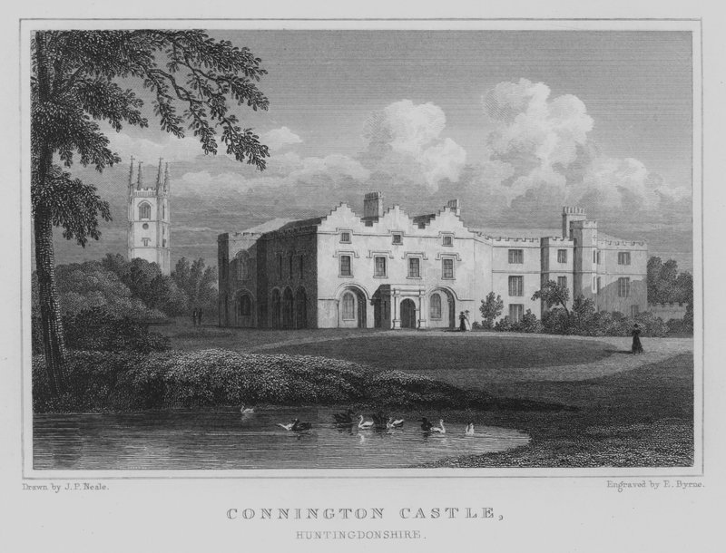 Connington Castle, Huntingdonshire (gravyr) av John Preston Neale