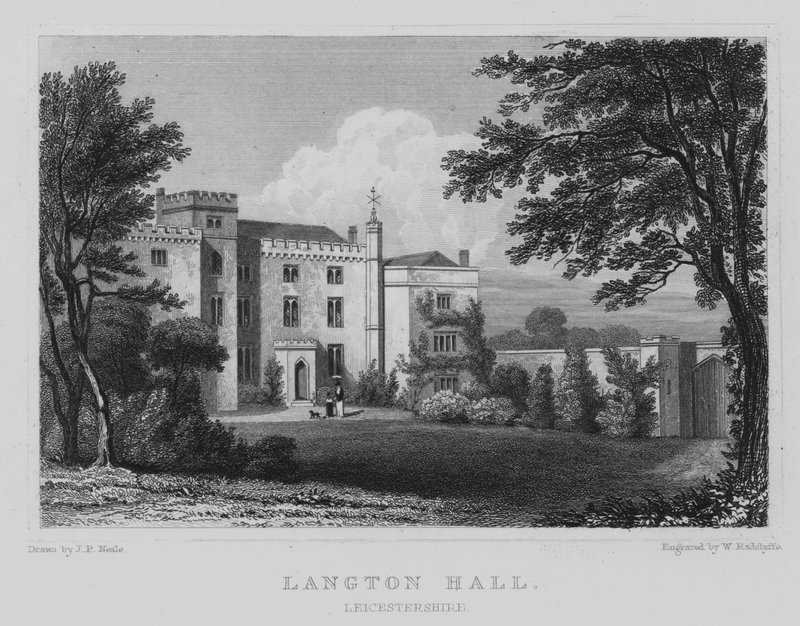Langton Hall, Leicestershire (gravyr) av John Preston Neale