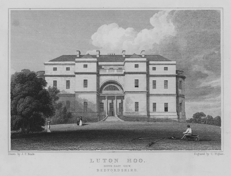 Luton Hoo, South East View, Bedfordshire (gravyr) av John Preston Neale