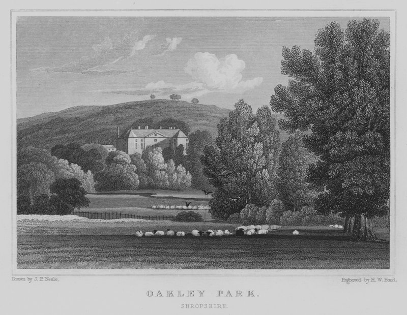Oakley Park, Shropshire (gravyr) av John Preston Neale