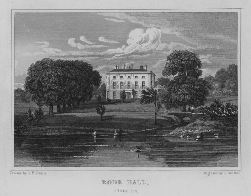 Rode Hall, Cheshire (gravyr) av John Preston Neale