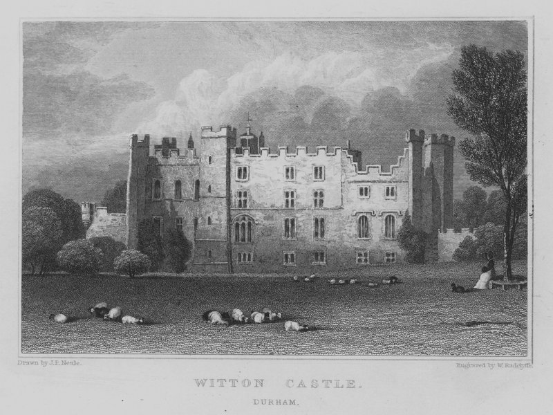 Witton Castle, Durham (gravyr) av John Preston Neale