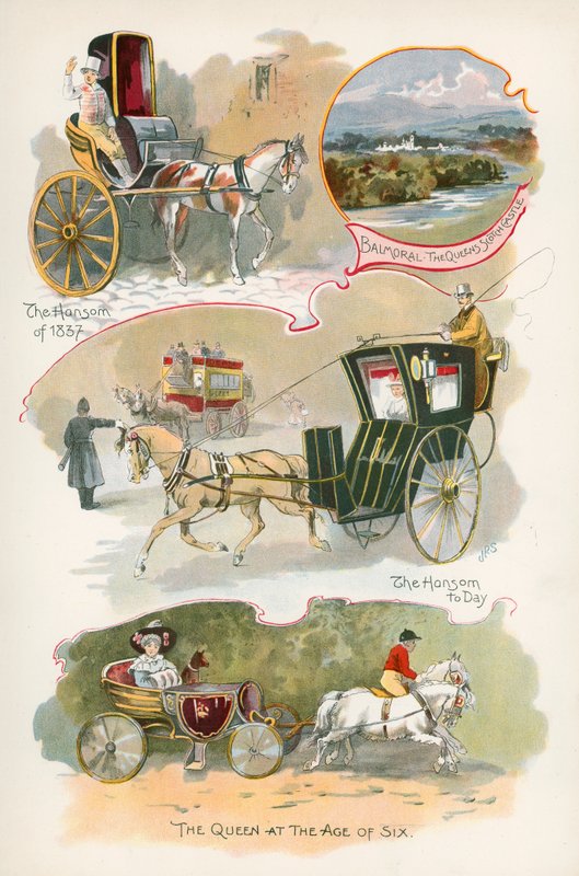 Hansom av 1837 och Hansom of Today av J. R. Sinclair
