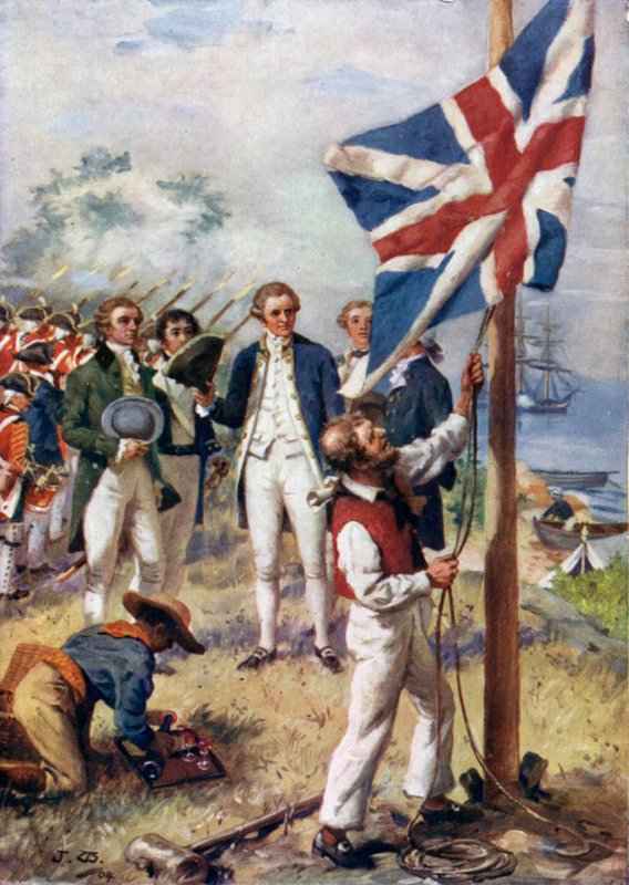Jag tog nu besittning till höger av Hans Majestät Kung George III vid namn New South Wales av J. Williamson
