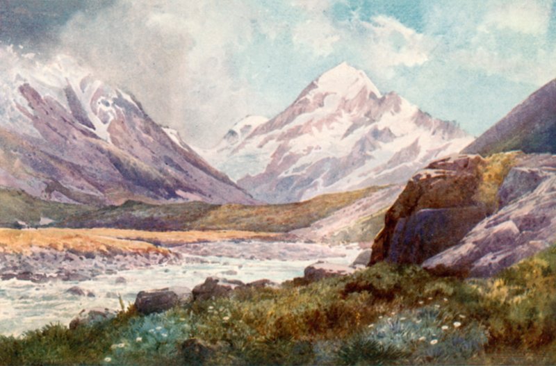 Mount Cook, Nya Zeeland av J. Williamson