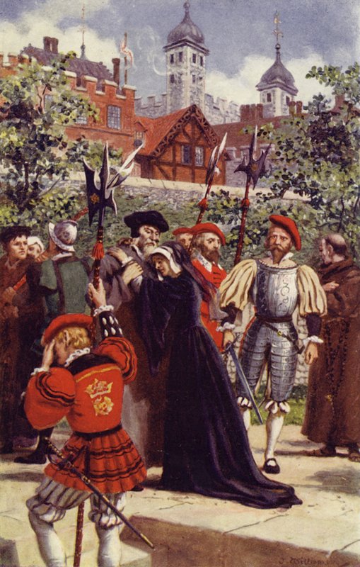Sir Thomas Mores farväl till sin dotter (färg litho) av J. Williamson