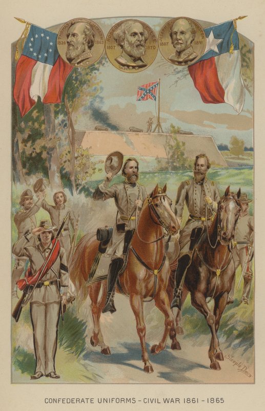Konfedererade uniformer från det amerikanska inbördeskriget, 1861-1865. av J. after Steeple Davis