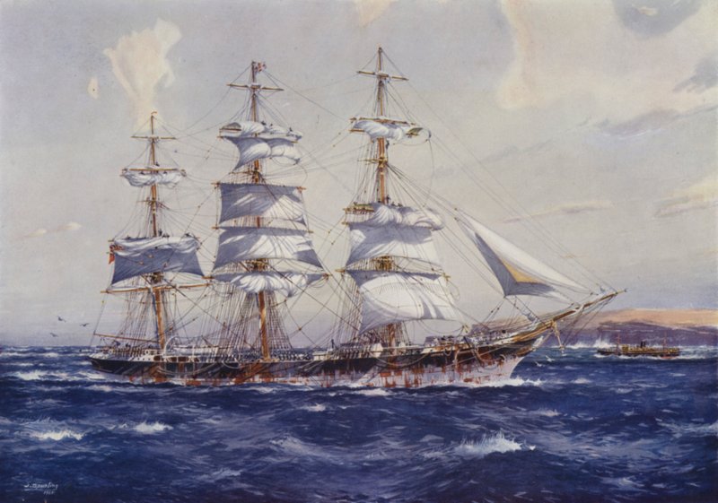 Segelfartyg Antiope av Jack after Spurling