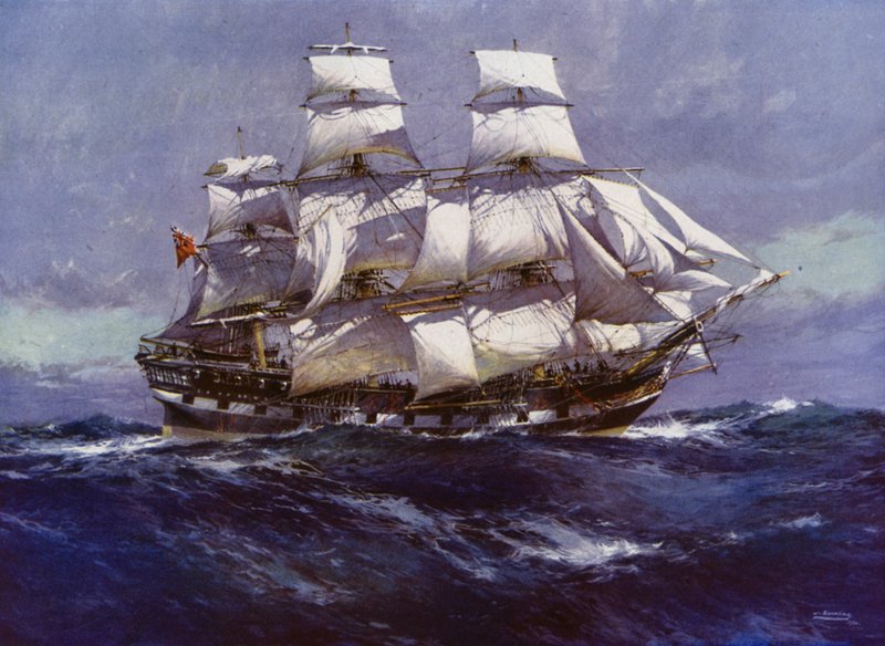 Clipper Ships: Northfleet (färg litho) av Jack (after) Spurling