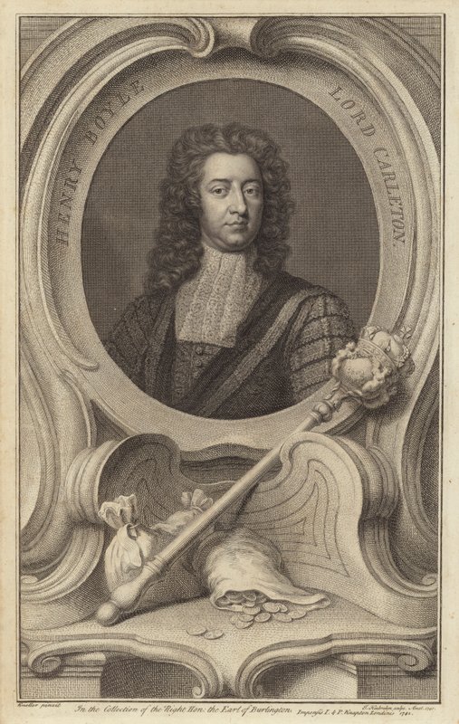 Henry Boyle, 1:e baron Carleton, anglo-irländsk politiker av Jacobus Houbraken