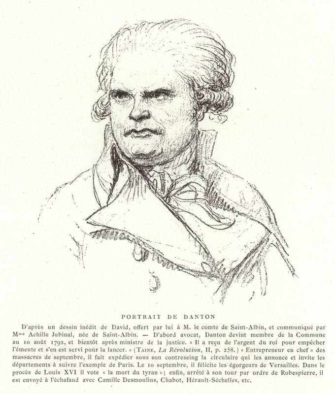 Georges Danton, fransk revolutionär politiker av Jacques Louis David