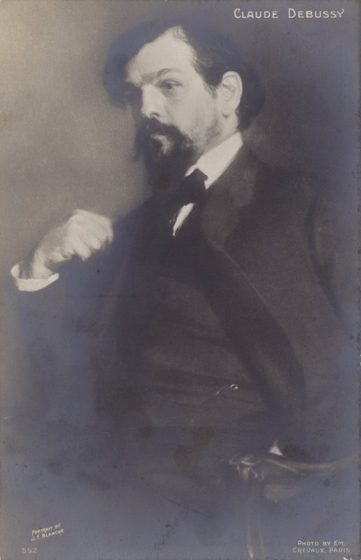 Claude Debussy, fransk kompositör (1862-1918) av Jacques Emile Blanche