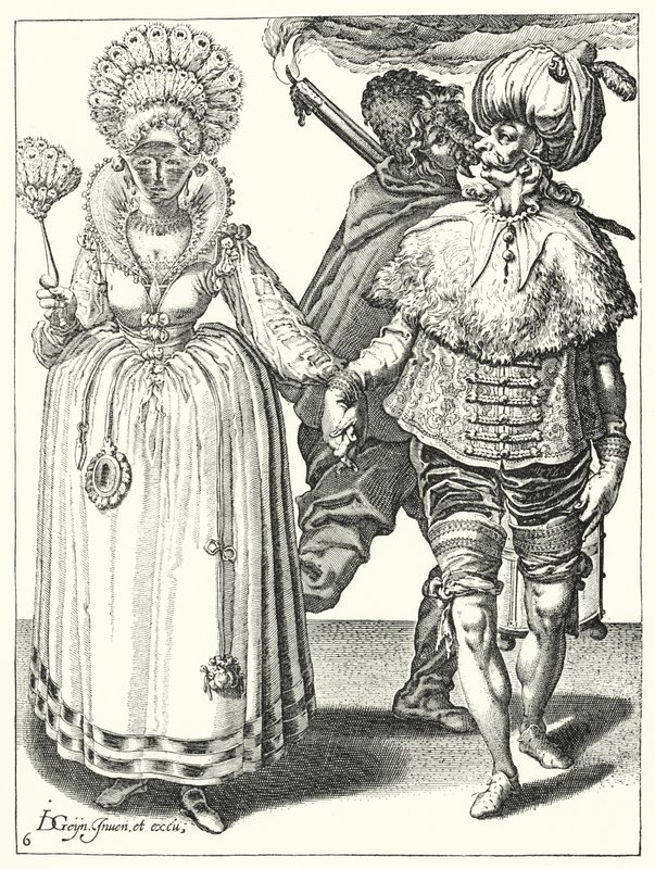 Maskerad (gravyr) av Jacques II de Gheyn