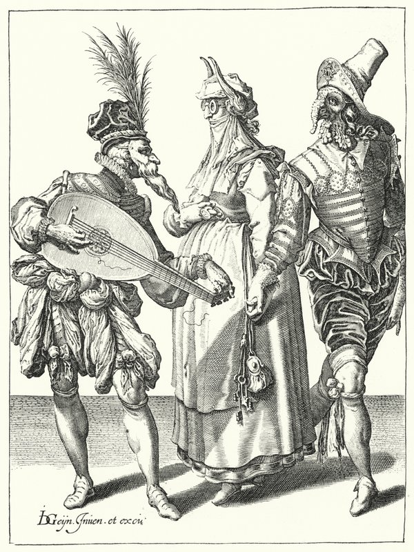 Maskerad (gravyr) av Jacques II de Gheyn