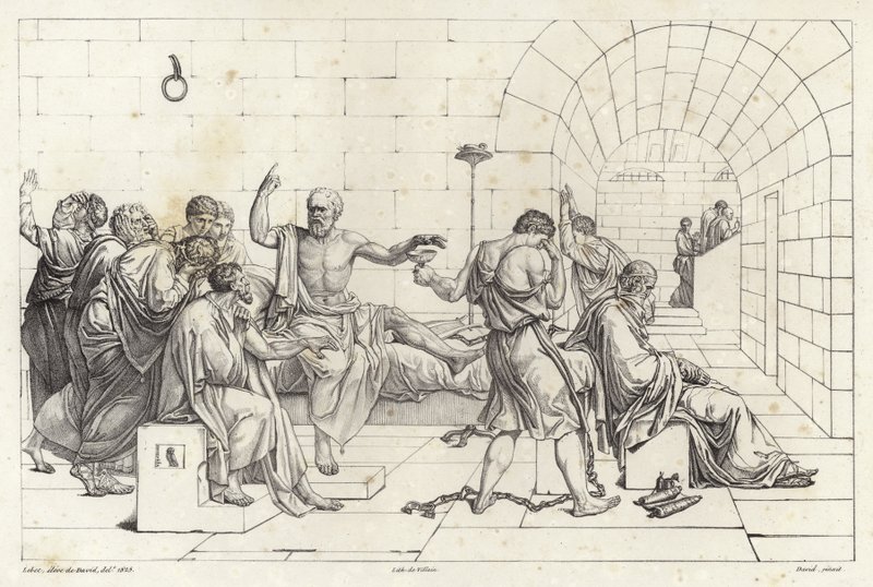 Sokrates död av Jacques Louis David