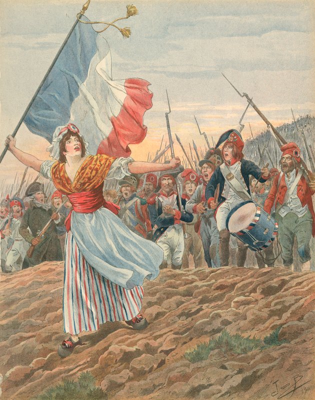 Frankrike - Marseillaise av Jacques Marie Gaston Onfray de Breville (Job)