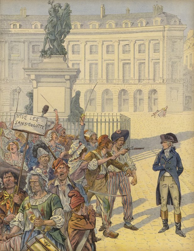 Napoleon Bonaparte mitt i den revolutionära oron av Jacques Marie Gaston Onfray de Breville (Job)