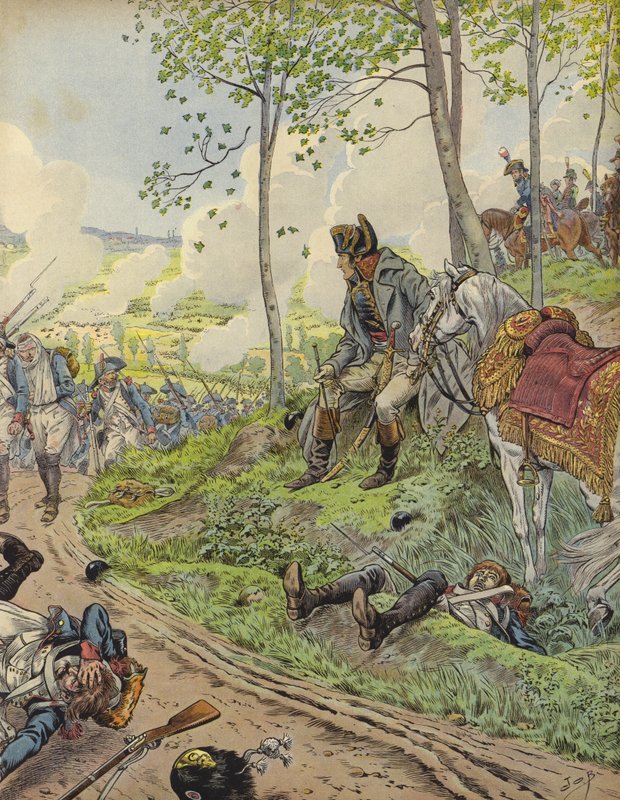 Napoleon Bonaparte i Marengo av Jacques Marie Gaston Onfray de Breville (Job)
