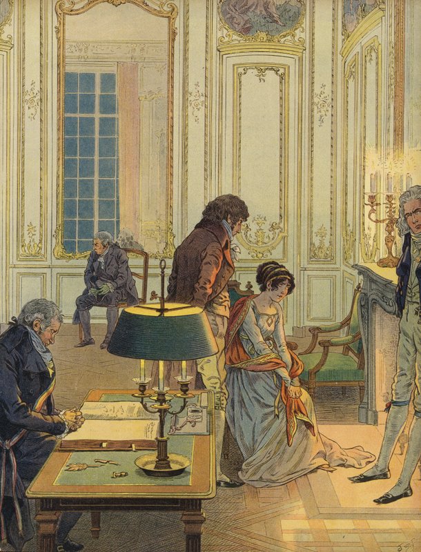 Napoleon Bonaparte tar farväl av sin fru av Jacques Marie Gaston Onfray de Breville (Job)