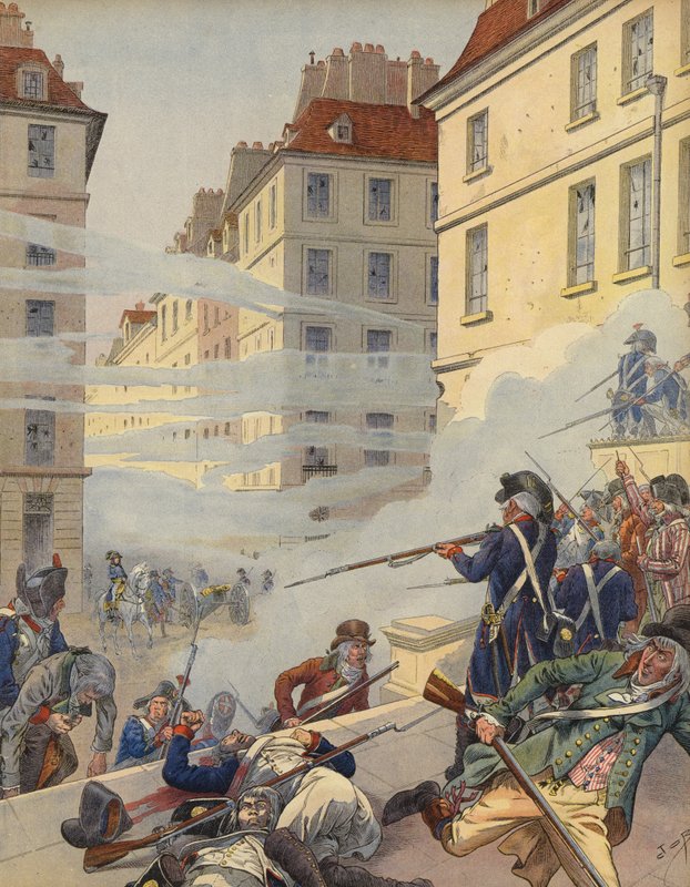 Revolutionära oroligheter på gatorna i Frankrike av Jacques Marie Gaston Onfray de Breville (Job)