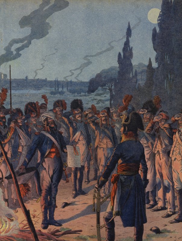 Kvällen för slaget vid Lodi av Jacques Marie Gaston Onfray de Breville (Job)