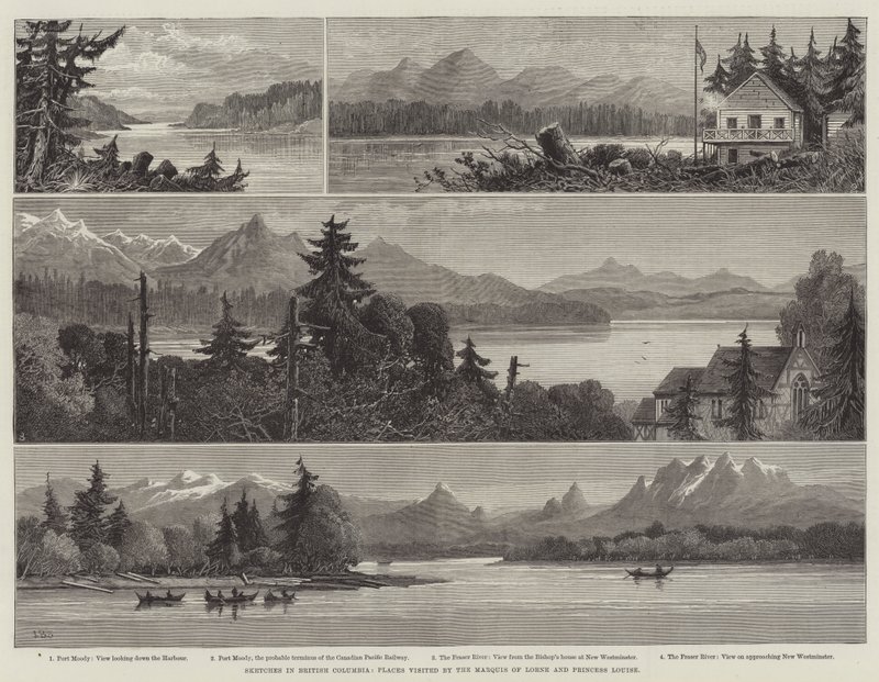 Skisser i British Columbia, platser som besöktes av markisen av Lorne och prinsessan Louise av James Burrell Smith