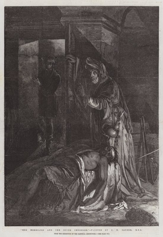 Meg Merrilies and the Dying Smuggler, från National Institutions utställning av James Eckford Lauder