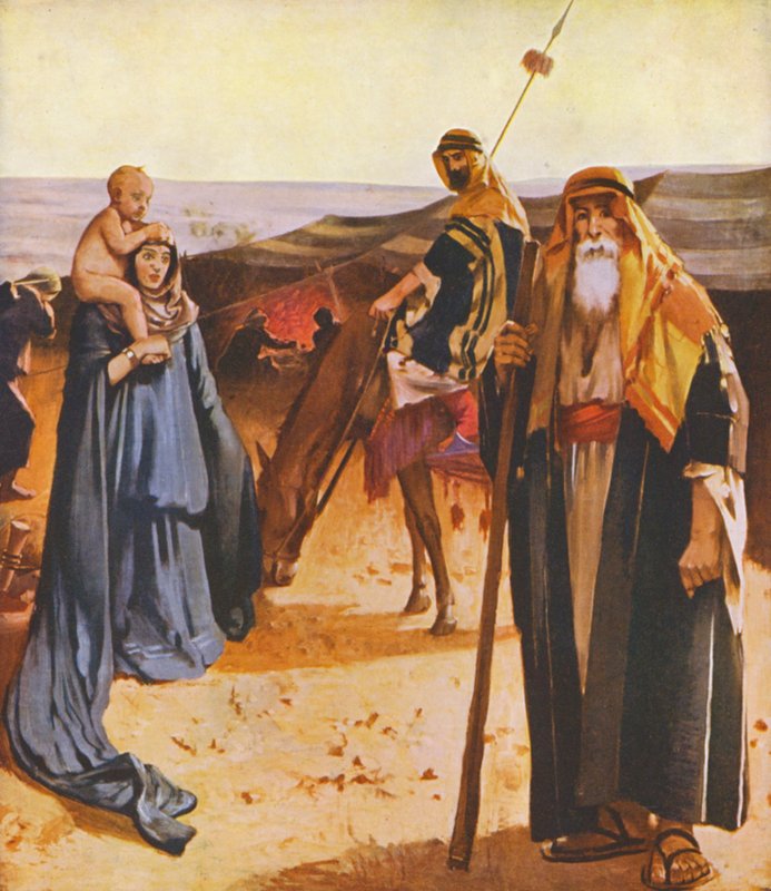 Heliga landet: Ökenbor (färglitografi) av James (after) Clark