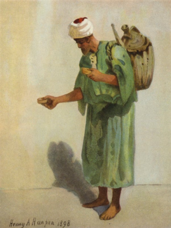 Vattenförsäljaren (färg litho) av James (after) Clark