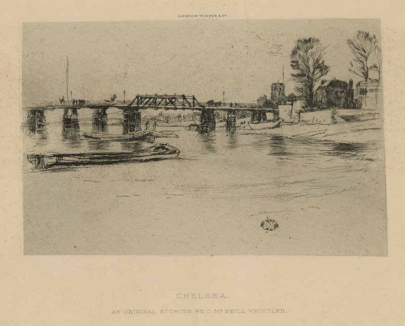 Allmän bild av Chelsea av James Abbott McNeill Whistler