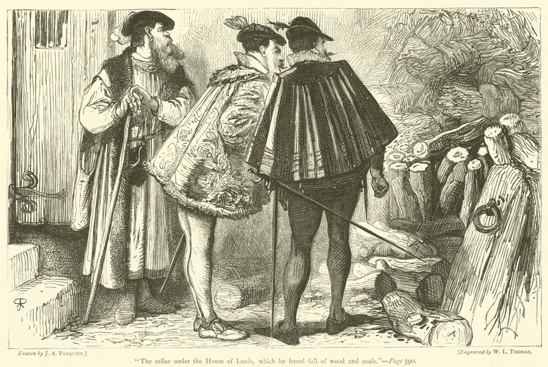 Källaren under House of Lords, som han fann full av ved och kol av James Abbott Pasquier