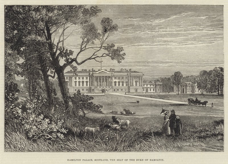 Hamilton Palace, Skottland, säte för hertigen av Hamilton av James Burrell Smith