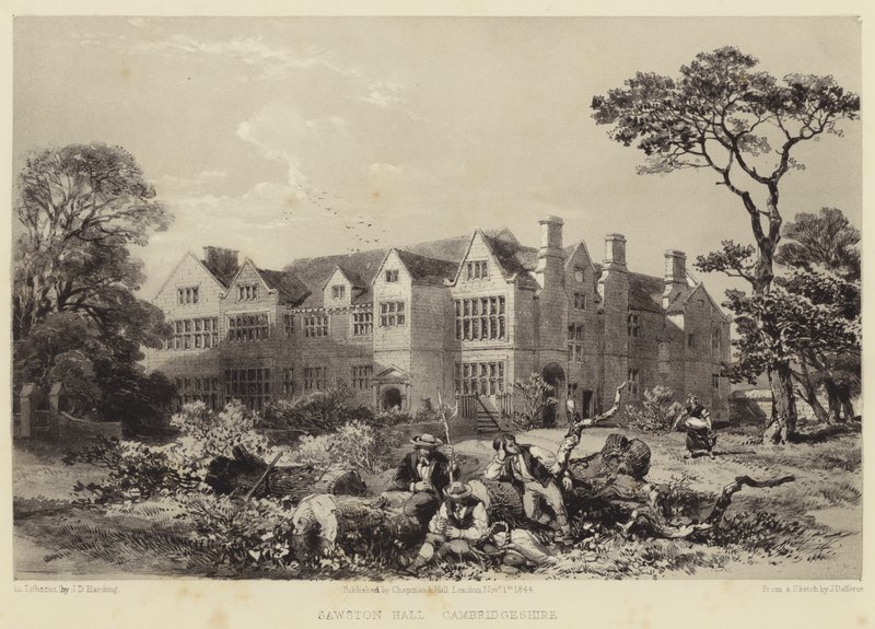 Sawston Hall, Cambridgeshire av James Dafforne
