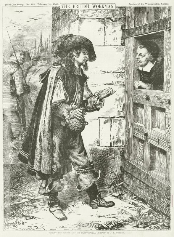 Parley the Porter och Mr Flatterwell (gravyr) av James Dawson Watson