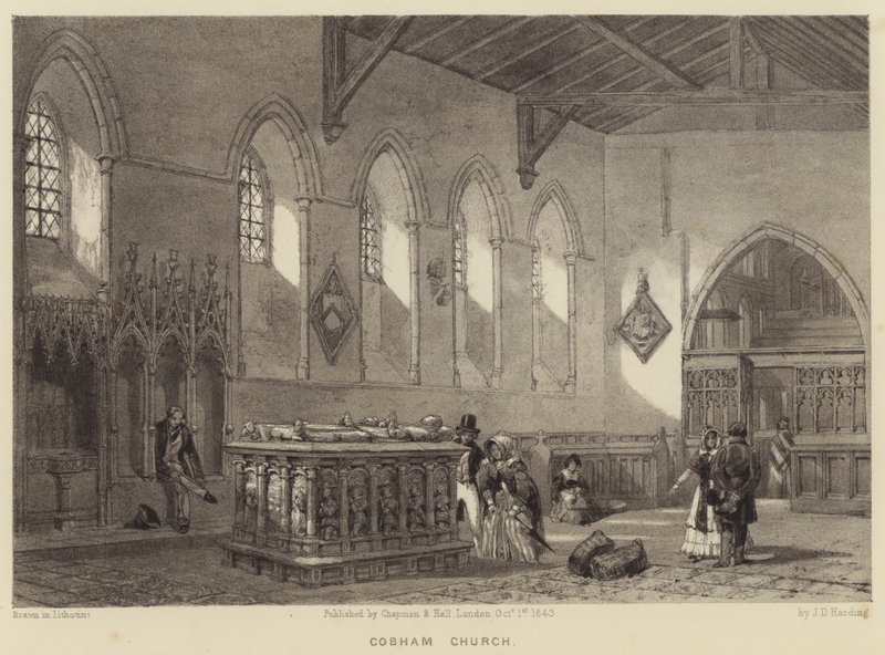 Cobham Church (gravyr) av James Duffield Harding