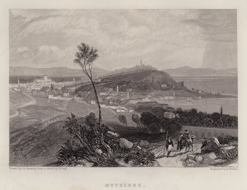 Mytelene (färg litho) av James Duffield Harding