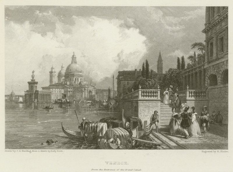 Venedig, från ingången till Canal Grande av James Duffield Harding