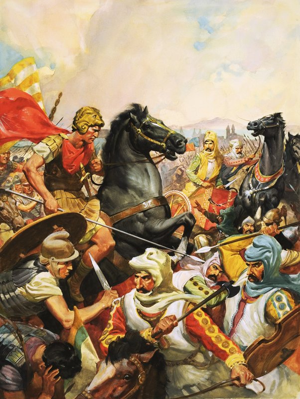 Alexander den store rider på Bucephalus av James Edwin McConnell