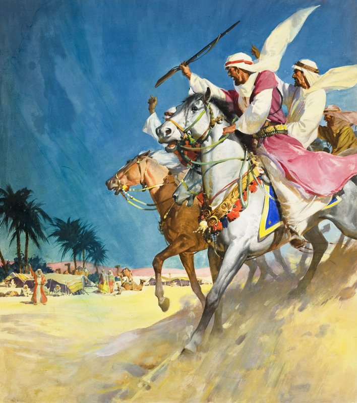 Araber (gouache på papper) av James Edwin McConnell