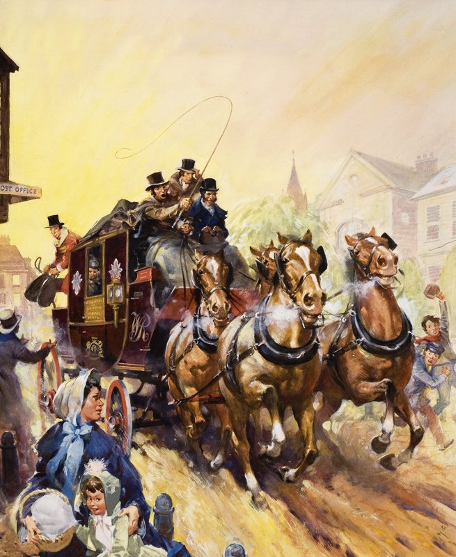 Leverera post och passagerare med buss av James Edwin McConnell